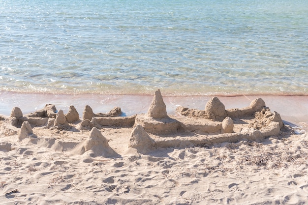 Sandburg am Strand