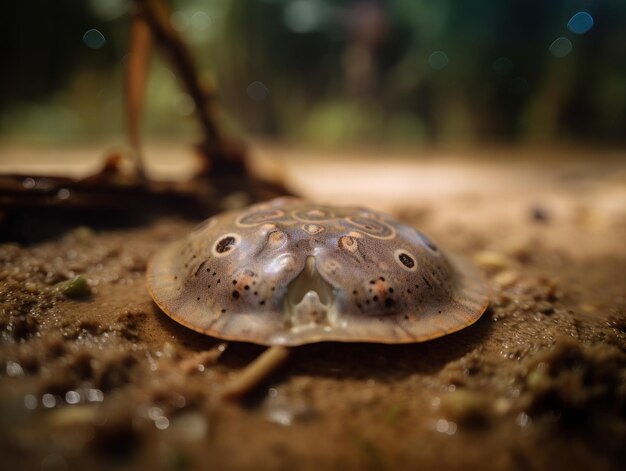 Sanddollar-Close-Up-Porträt, erstellt mit generativer KI-Technologie