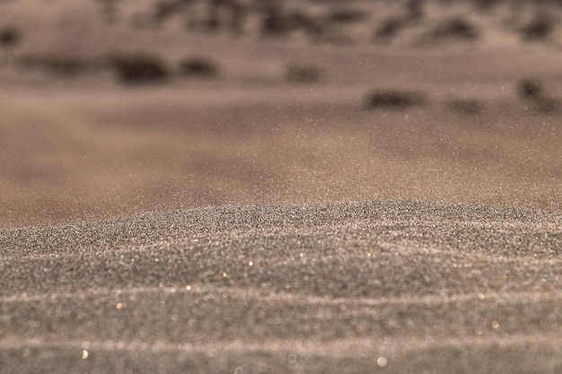 Sanddüne plätschernde Oberfläche einer trockenen Sanddüne