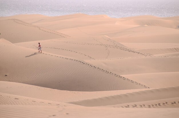 Sanddünenwüste in Maspalomas Gran Canaria Insel Spanien