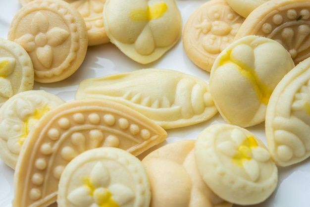 Sandesh oder Shondesh ist ein Dessert aus dem bengalischen Indien, das aus Milch und Zucker hergestellt wird