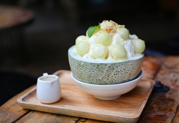 Sandía de hielo Bingsu