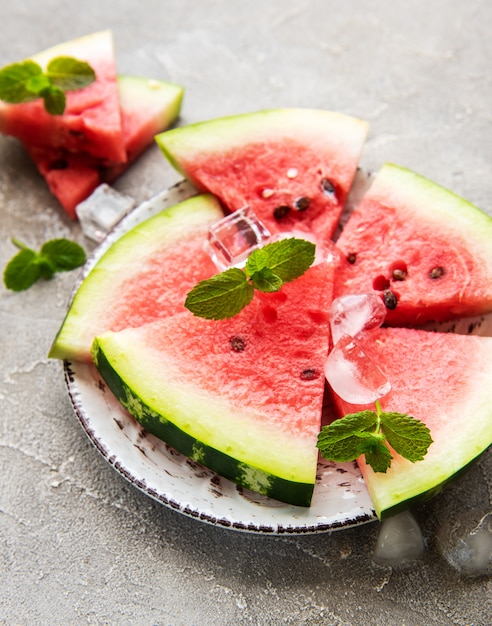 Sandia con hielo