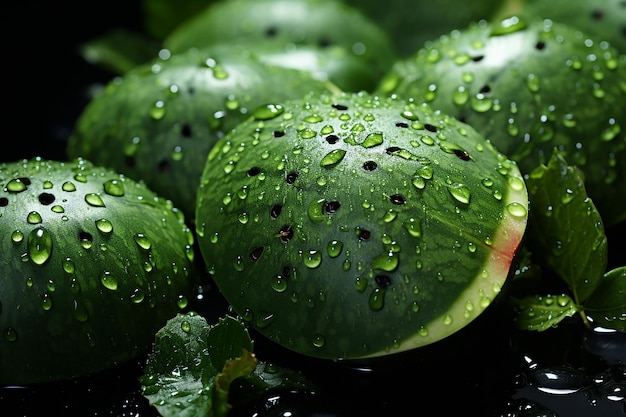 La sandía verde intensiva aislada sobre un fondo blanco