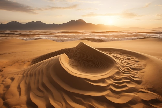 Foto sandscapes cativantes imagens de areia em movimento
