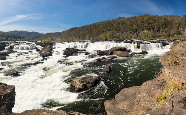 Sandsteinfälle am New River Summers County West Virginia