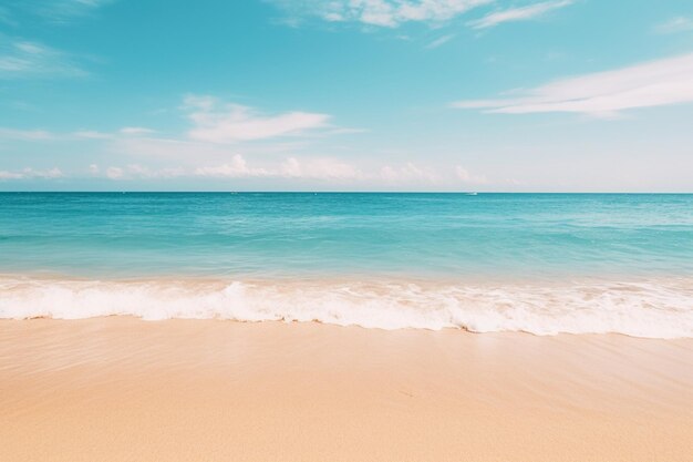 Sandstrand mit dem blauen Ozean