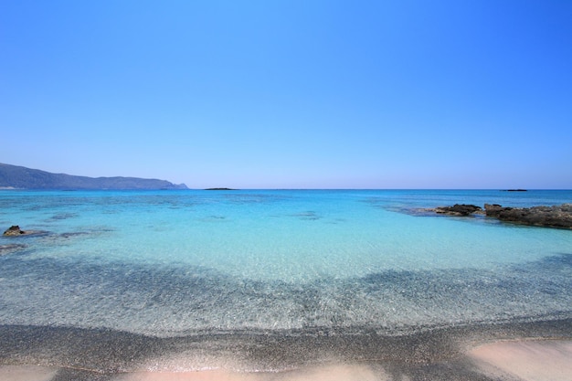 Sandstrand mit kristallklarem Wasser Elafonisi Kreta