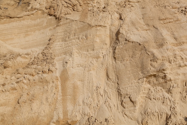 Sandstrand mit Mustern aus den Wasserbächen