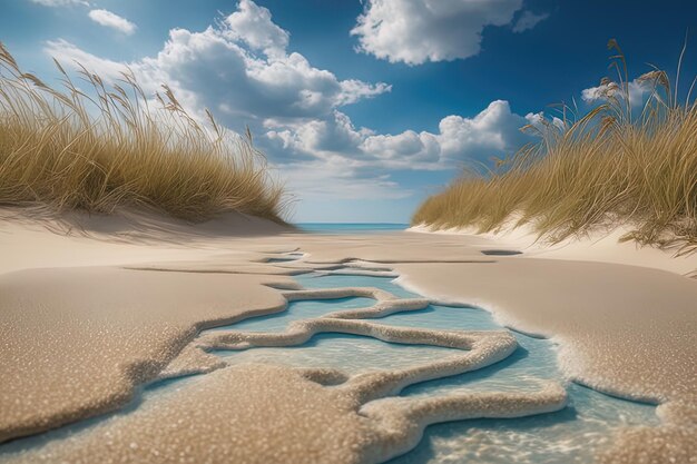 Sandstrand und MeerSandstrand und Meerwunderschöne Landschaft der Ostseeküste im Norden Polens