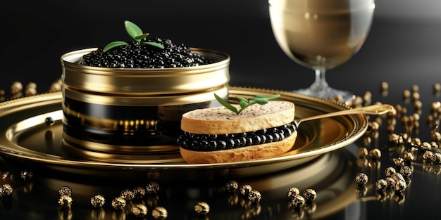 sanduíche com caviar IA generativa