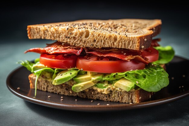 Sanduíche vegano leve e saudável