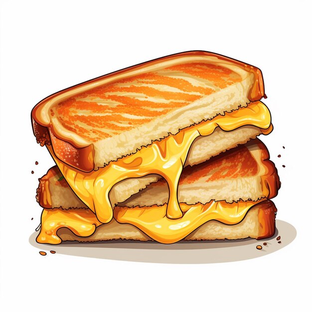 Foto sándwich de arafe con queso derretido y queso derritido en la parte superior generativo ai
