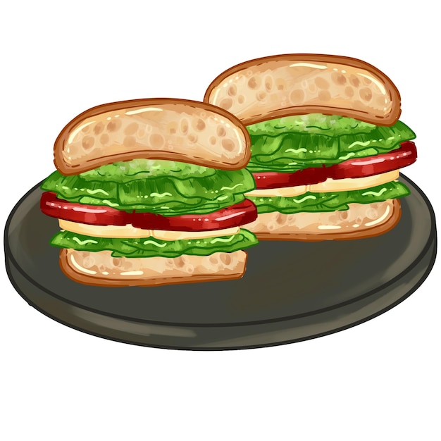 Sándwich de caprese italiano