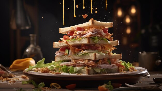 Un sándwich club también llamado sándwich de la casa club es un sándwich que consiste en pan