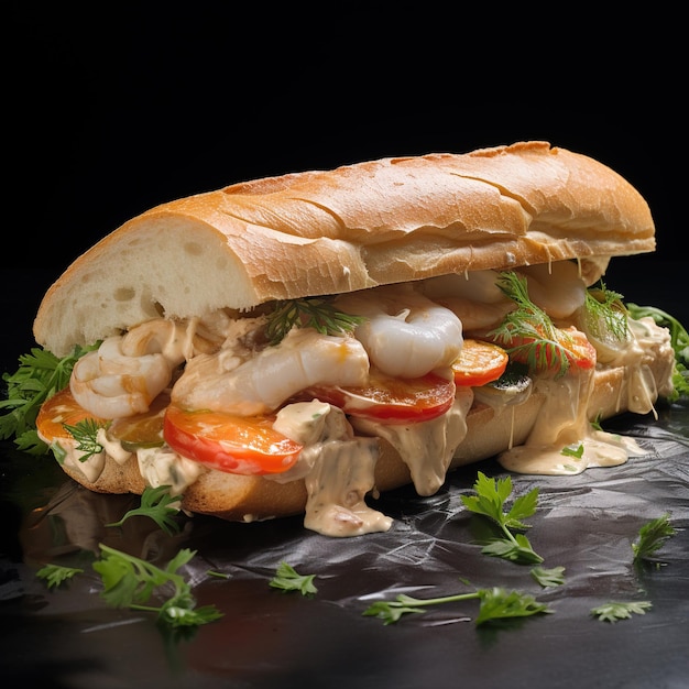 un sándwich de geoduck