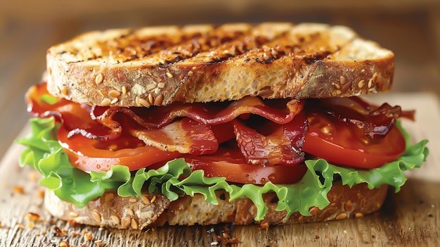Foto un sándwich hecho de pan fresco