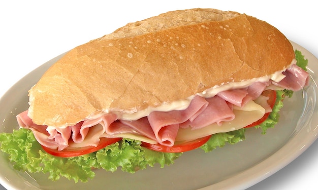 Sándwich de jamón con mayonesa