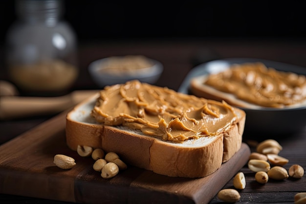 Sándwich con mantequilla de maní IA generativa