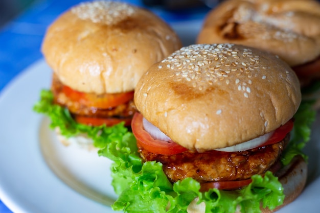 Sandwich mit Hühnerburger