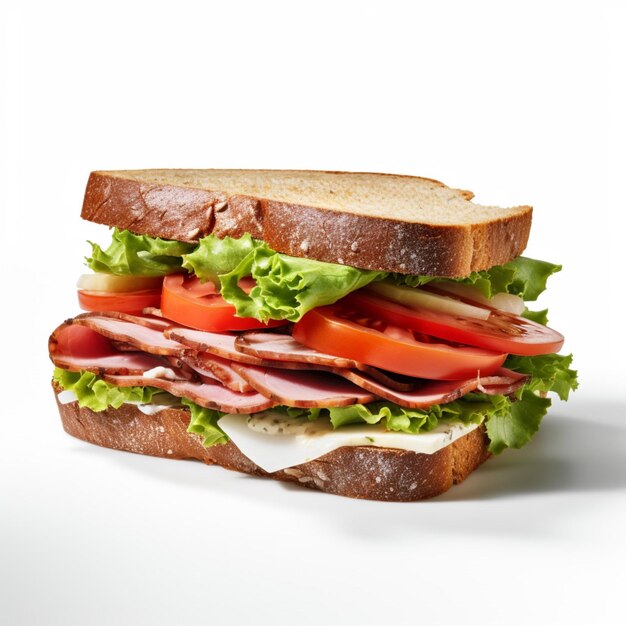 Sandwich mit weißem Hintergrund, hochwertiges Ultra-H