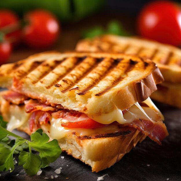 Foto sándwich de panini