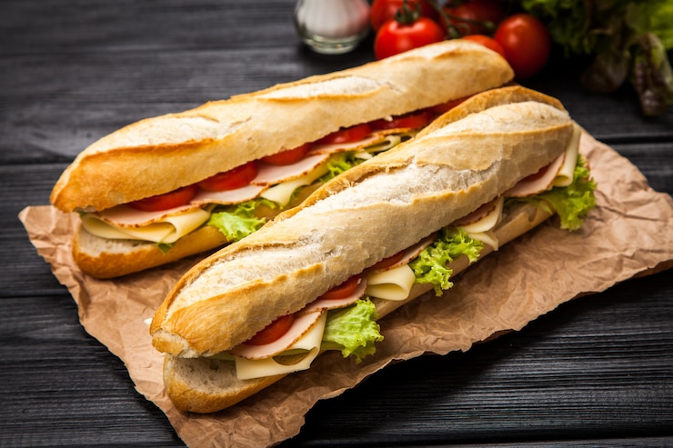 Foto sandwich a la parrilla panini