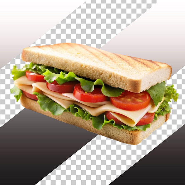 sándwich sobre un fondo transparente