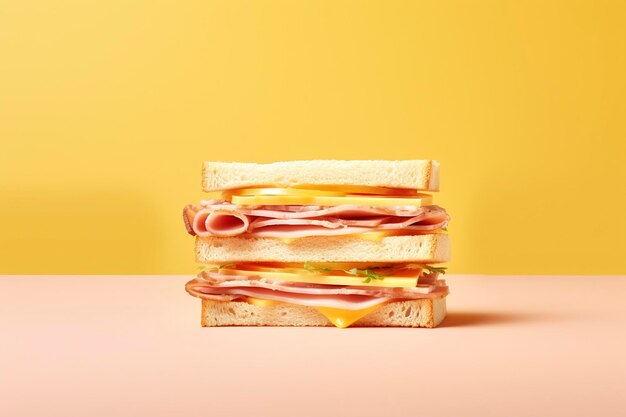 Foto sándwiches y espacio para copiar