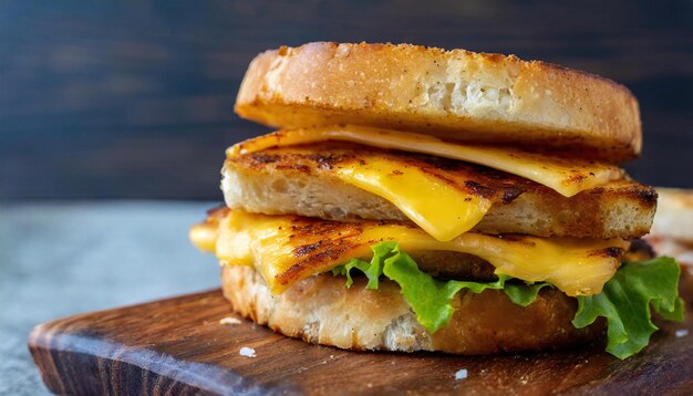 Foto sándwiches de queso a la parrilla sándwiches con verduras