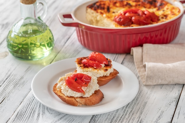 Sandwiches de ricotta al horno