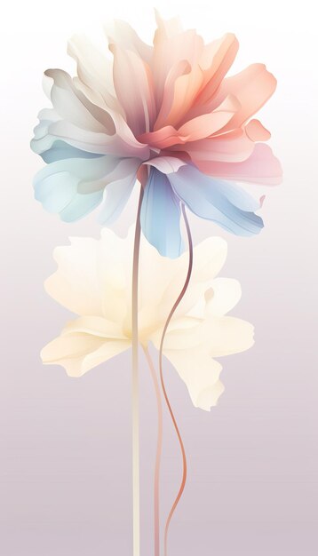 Foto sanfte blüten pastellblumen in harmonie