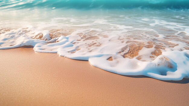 Sanfte Meereswellen am Sandstrand