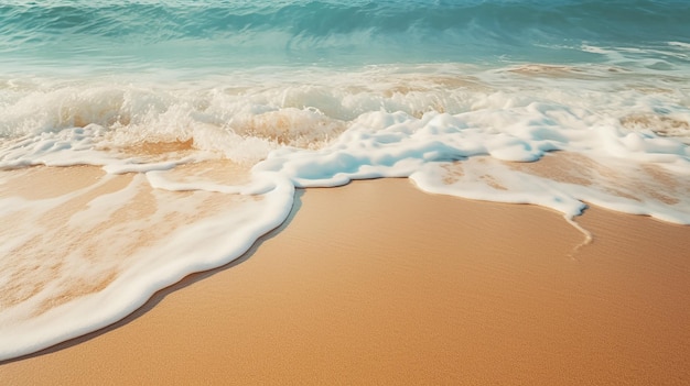 Sanfte Meereswellen am Sandstrand