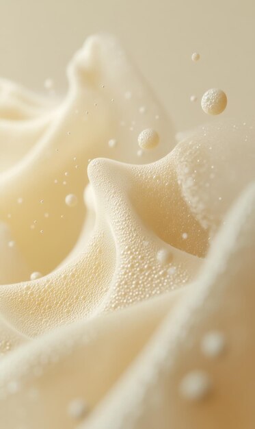 Sanfte schwebende Partikel in einer weichen nebligen Atmosphäre Gradient Hintergrund von Creme und hellgelben Tönen subtile leuchtende Flecken, die einen sauberen und eleganten Bokeh-Effekt erzeugen
