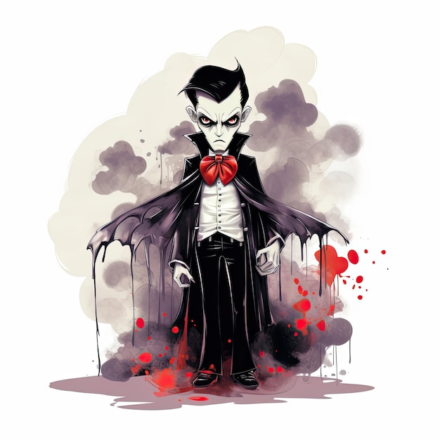 sangre de vampiro dracula ilustración de halloween monstruo horror espeluznante aislado vector clip cute