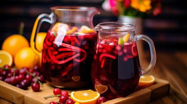 Sangria vermelha deliciosa caseira