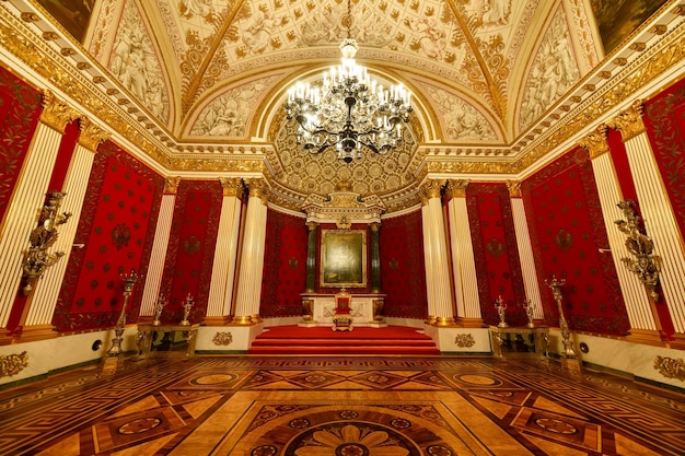 Sankt Petersburg Russland 25. Dezember 2021 Innenraum des Staatlichen Ermitage-Museums ein Museum für Kunst und Kultur in Sankt Petersburg Russland