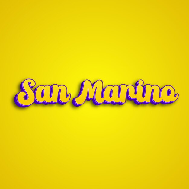 SanMarino tipografia 3d design amarelo rosa branco fundo foto jpg.