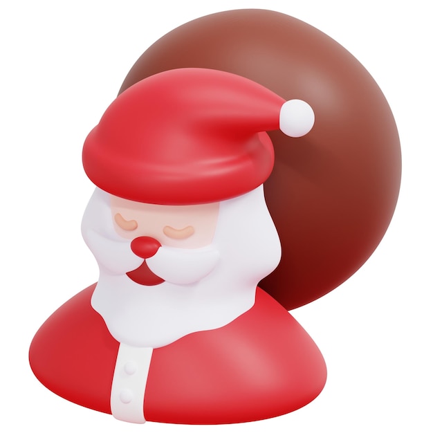 santa 3d-render-symbol-illustration