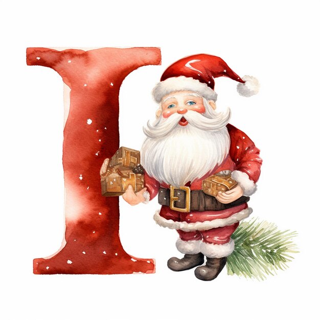 Foto santa alphabet aquarell-clipart