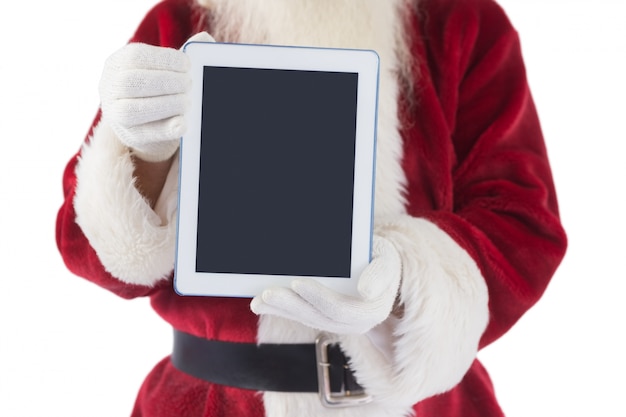 Santa apresenta um tablet PC