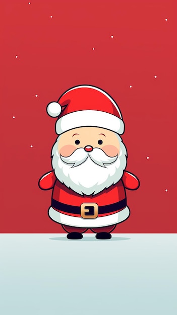 Santa Claus lindo en un fondo minimalista con espacio para copiar