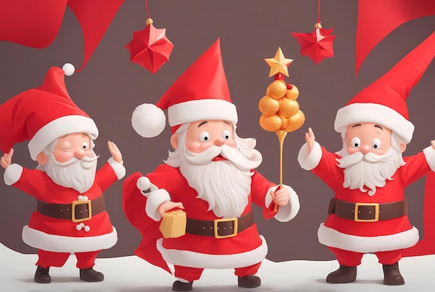 Santa Claus trae la alegría de la Navidad Una maravillosa colección