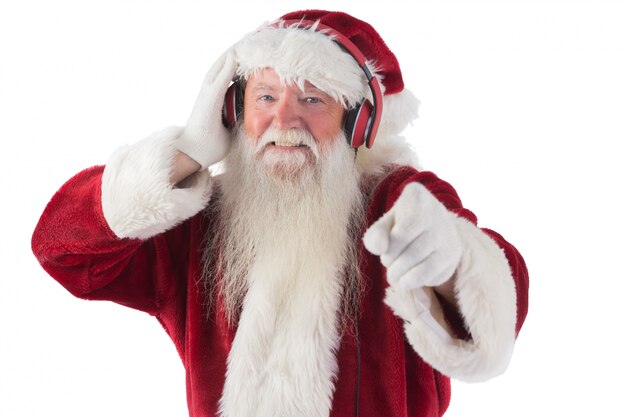 Santa está ouvindo música