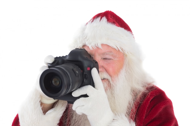 Santa está tomando una foto