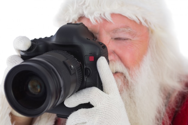 Santa está tomando una foto