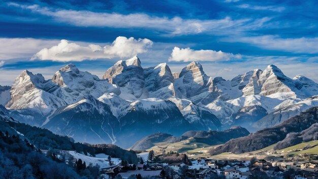 Santa Madalena nas cordilheiras dos dolomitas sul do Tirol