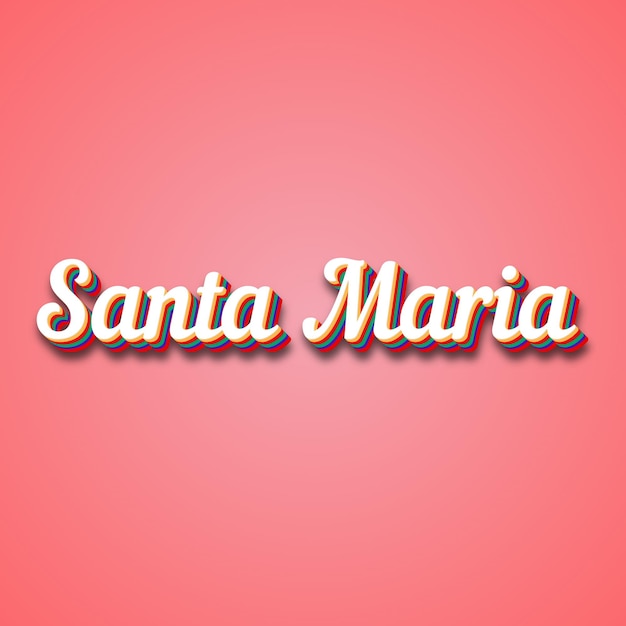 Santa Maria Text-Effekt Foto-Bild Cool