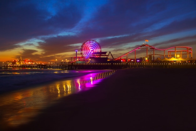 Santa Monica California Sonnenuntergang am Pier Ferrys Rad